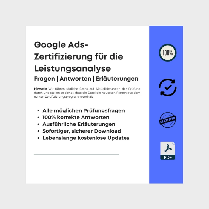 Antworten Google Ads-Zertifizierung für die Leistungsanalyse